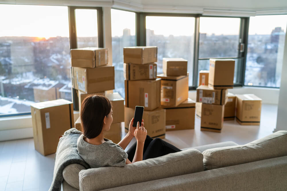 Family Moving Into A New Home In Encino