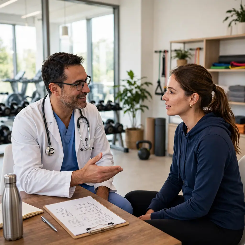 Doctor Advising Active Lifestyle Plan